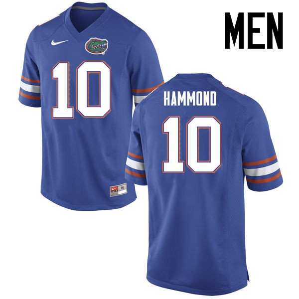 Florida Gators Men #10 Josh Hammond College Football Jerseys Blue